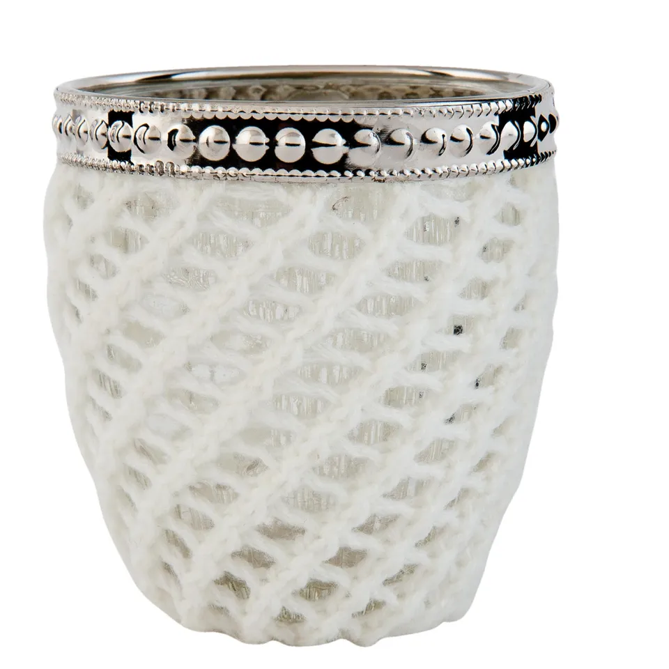 clayre-eef-teelichthalter-glas-wolle-7x9-cm image 1