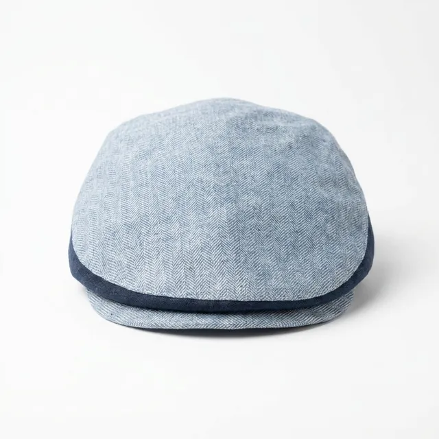 samis-flatcap-leinen-schieberm-tze-navy-fischgr-t-sommer image 1