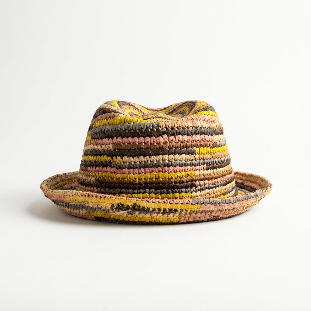 samis-trilby-raffiaborte-strohhut-patchwork-one-size image 4