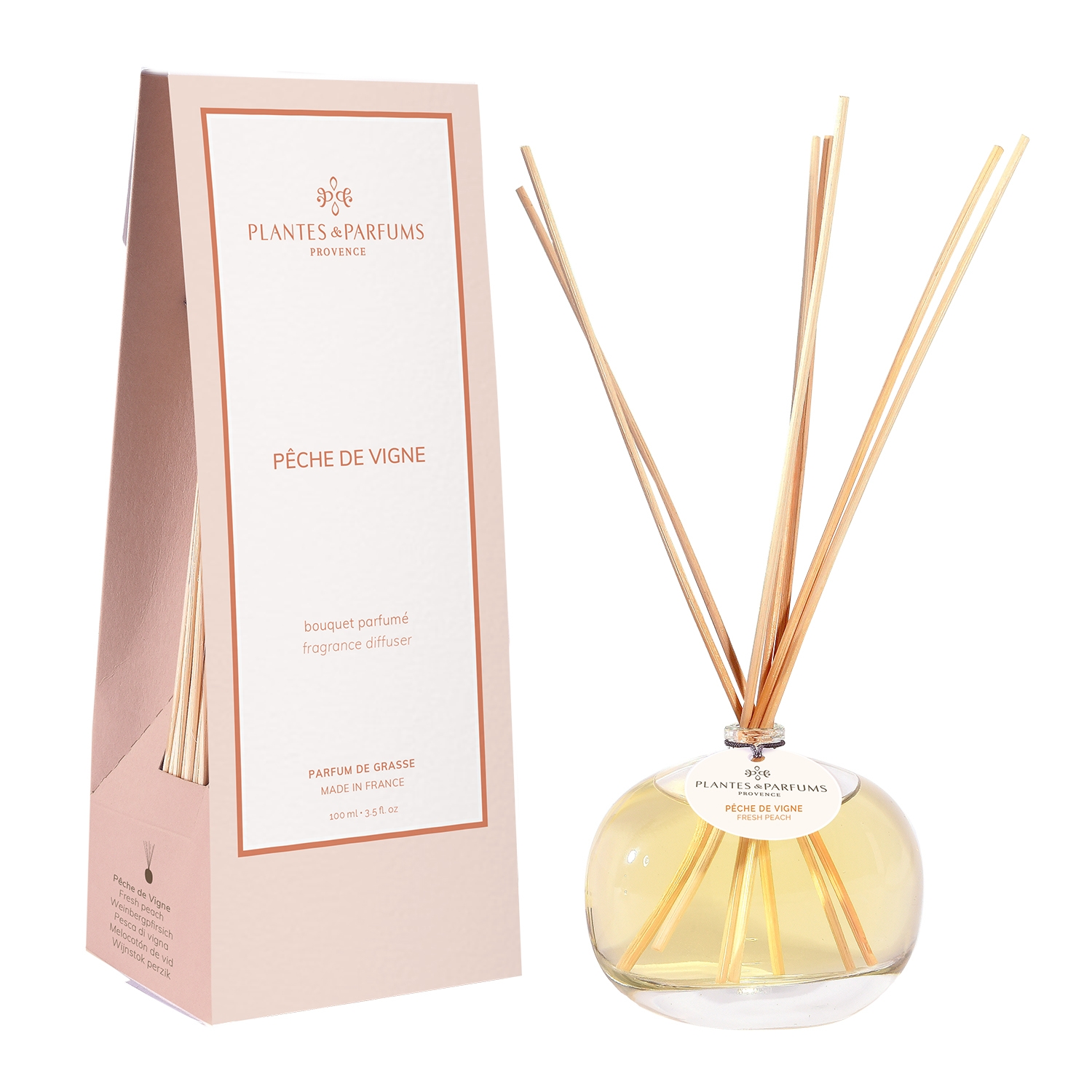 plantes-parfums-fresh-peach-reed-diffuser-100-ml-pfirsich image 1