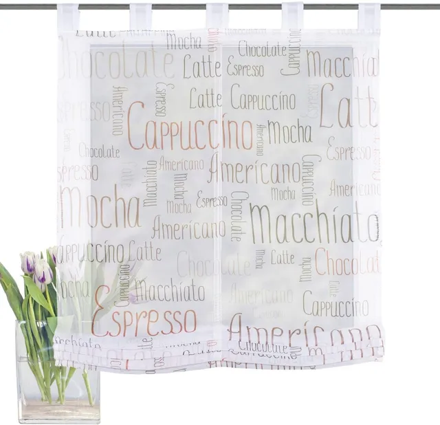 home-wohnideen-raffrollo-mocha-raffrollo-braun-140x60-cm-transparent image 1