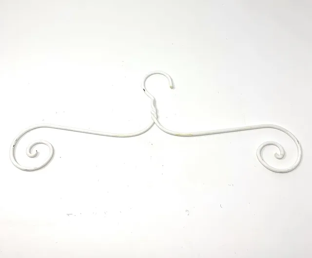 kleiderb-gel-schmiedeeisen-shabby-wei-lackiert-44-cm image 1