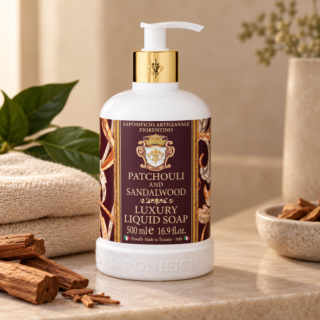 saponificio-fiorentino-fl-ssigseife-patchouli-sandalwood-500ml image 2