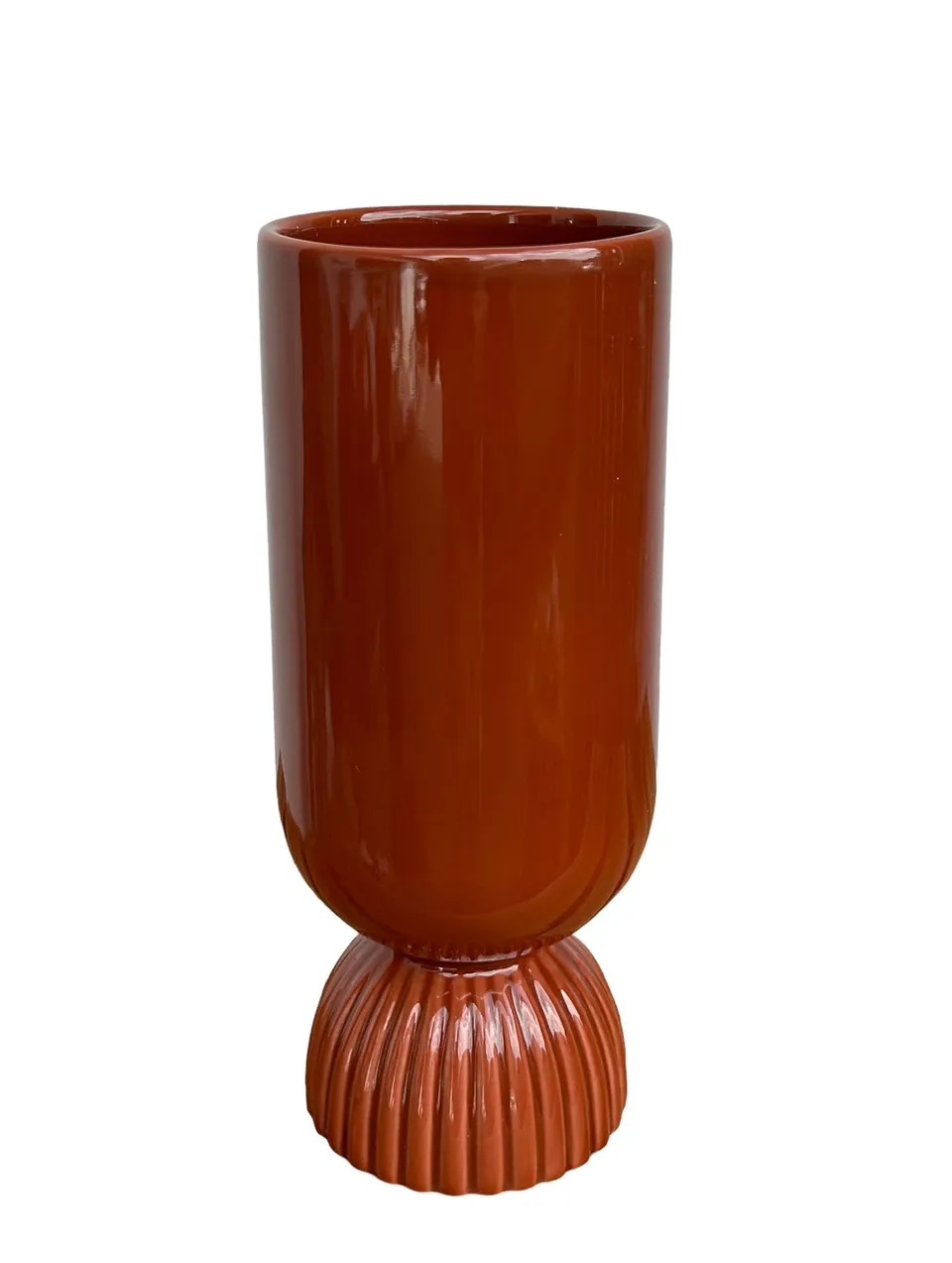 couch-dekovase-keramik-rot-25-cm image 1