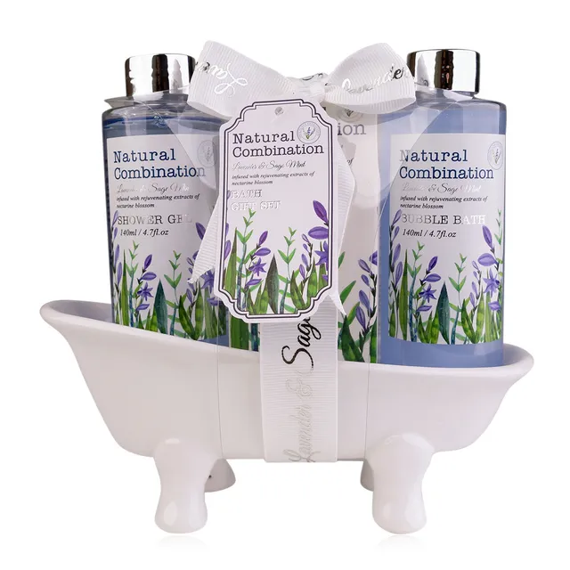 accentra-badeset-lavendel-salbei-keramikwanne-320ml image 1