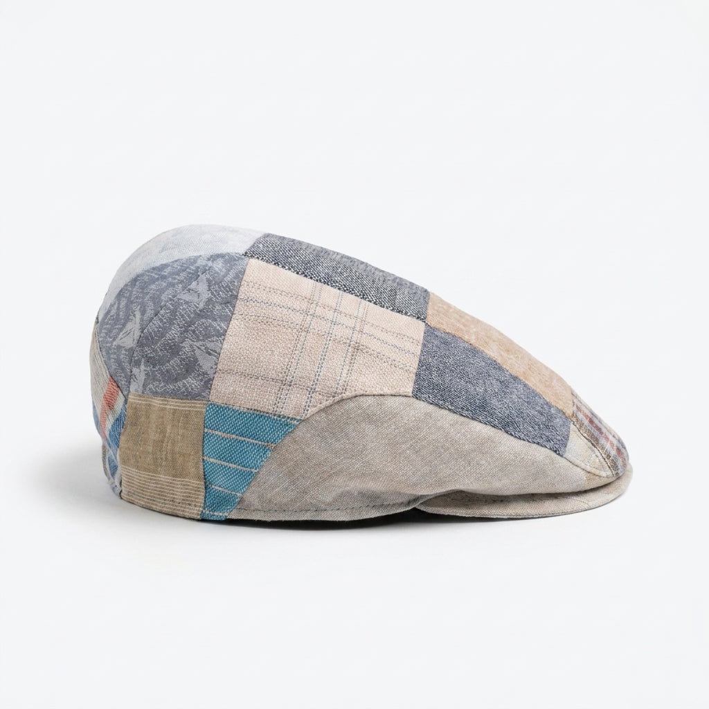 samis-flatcaps-flatcap-leinen-patchwork-m-sommer image 2