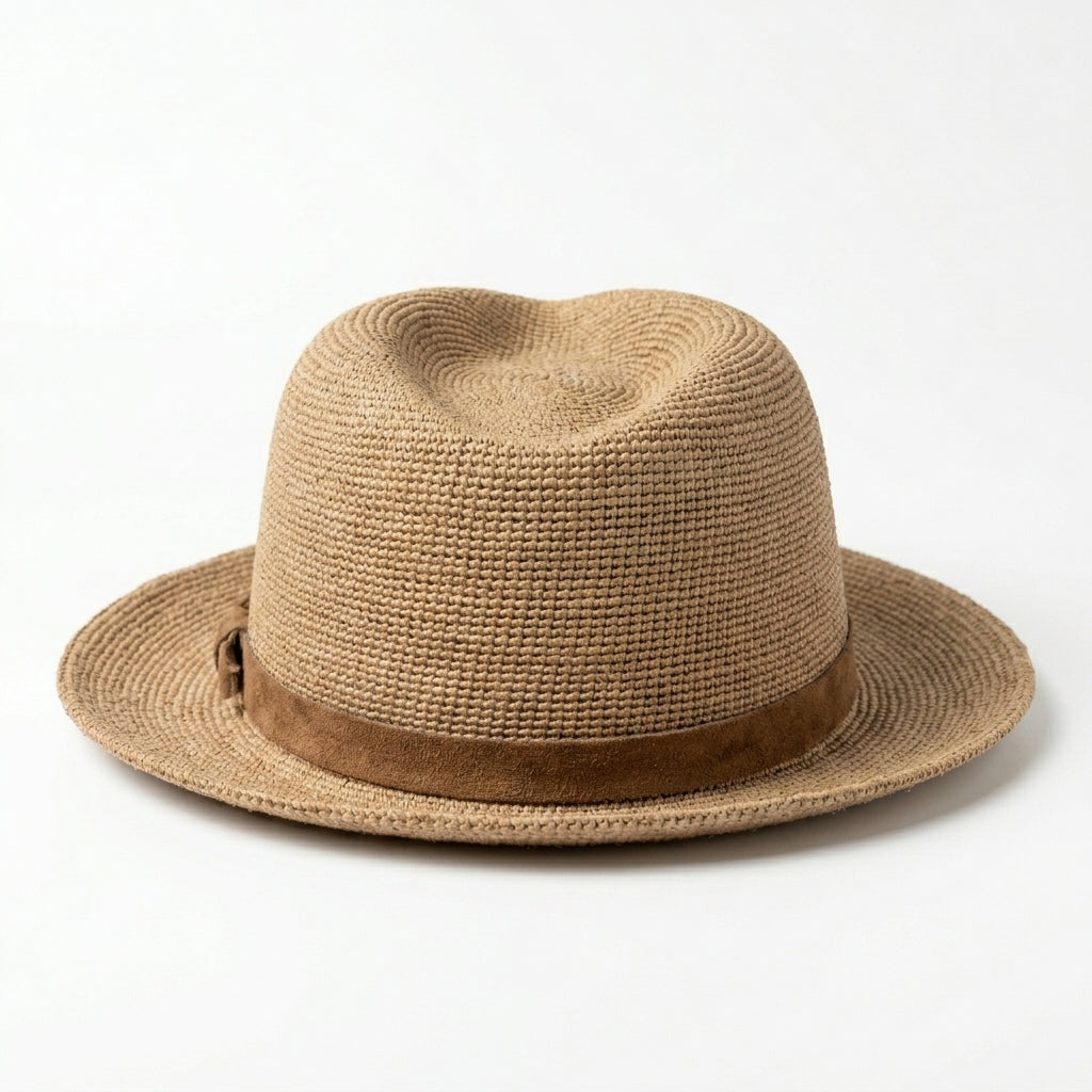 samis-traveller-raffia-hut-natur-braun-mit-wildlederband image 3