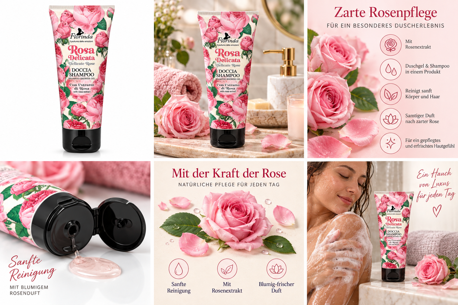florinda-duschgel-shampoo-rosa-delicata-rose-2-in-1 image 3
