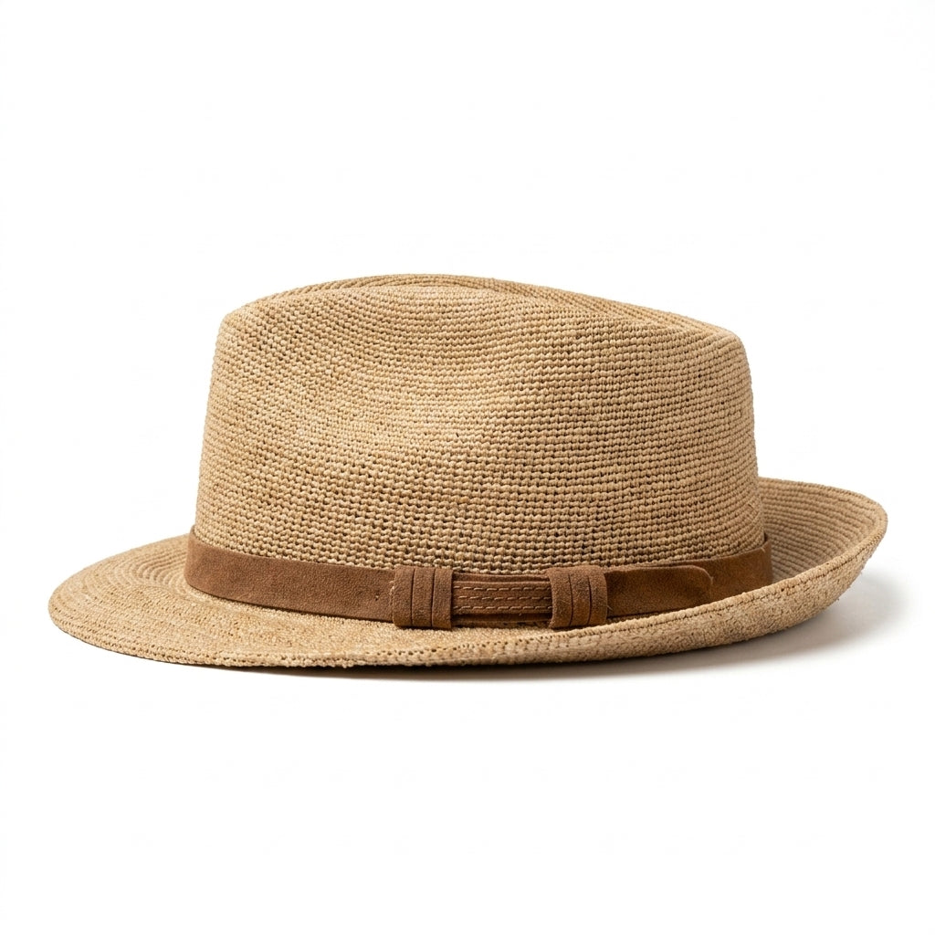 samis-traveller-raffia-hut-natur-braun-mit-wildlederband image 4