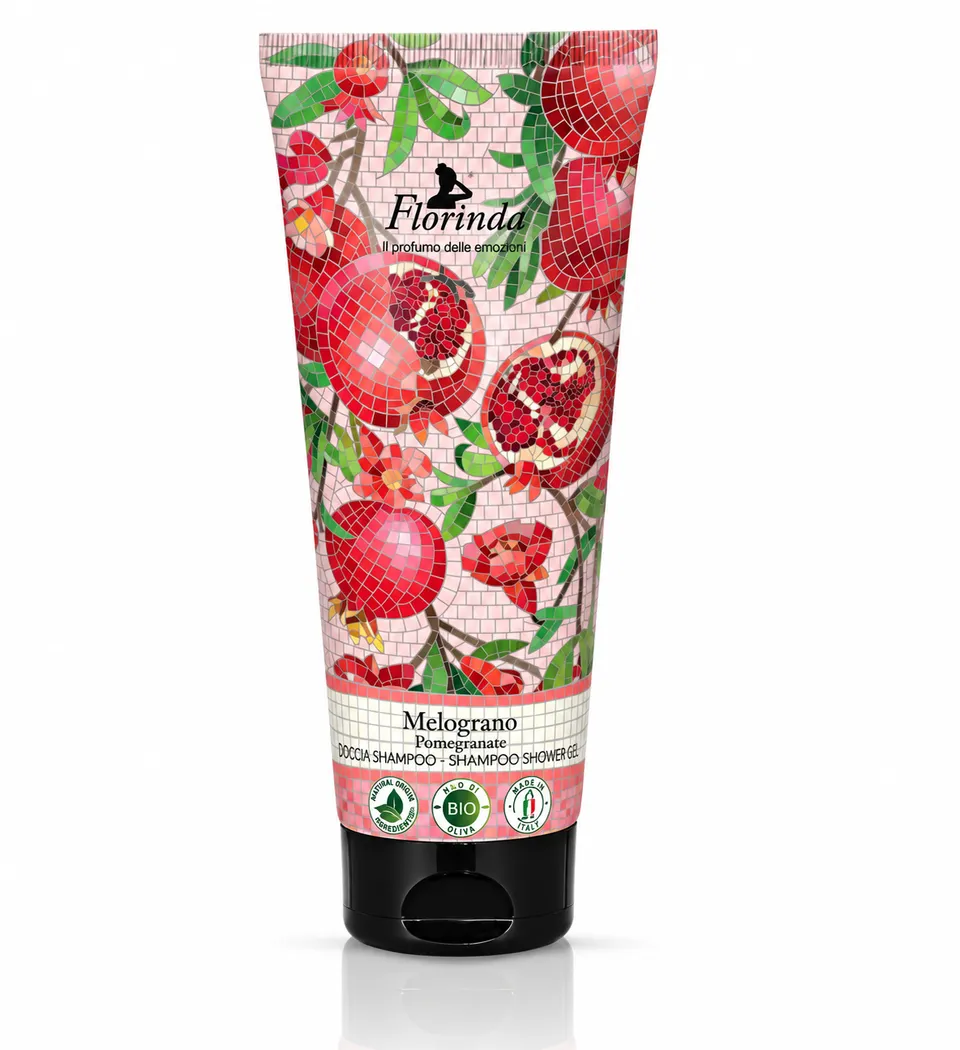 florinda-melograno-duschgel-shampoo-granatapfel-2-in-1-tube image 1