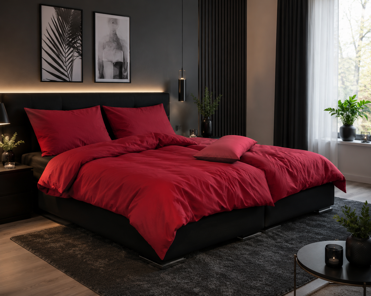 bettw-sche-rot-135x200-40x80-mikrofaser-uni-kn-pfe image 3
