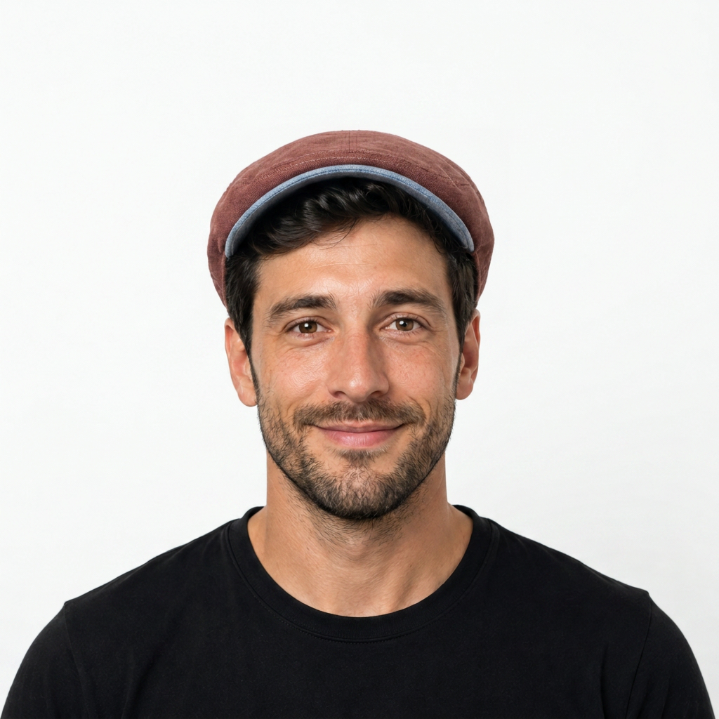 samis-flatcaps-flatcap-schieberm-tze-rot-leinen image 3