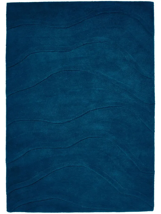 heine-home-hochflorteppich-wolle-teppich-petrol-60x90-cm image 1