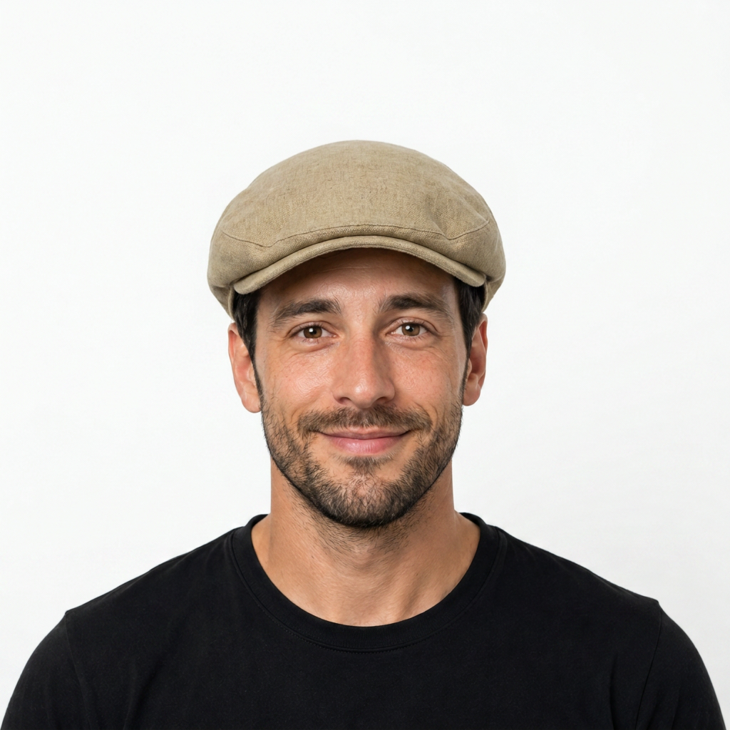 samis-flatcaps-schieberm-tze-leinen-taupe-sommer image 2