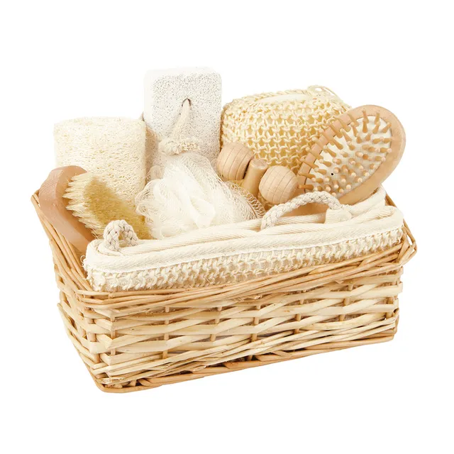 croll-denecke-wellness-geschenkset-8-teilig-weidenkorb-sisal image 1