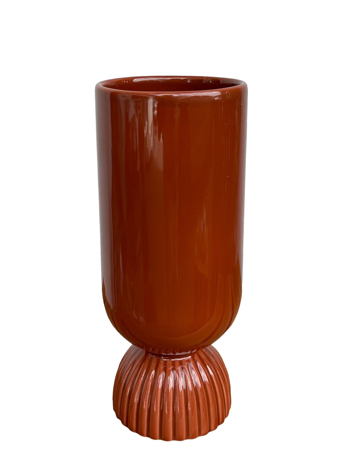 couch-dekovase-keramik-rot-25-cm image 1