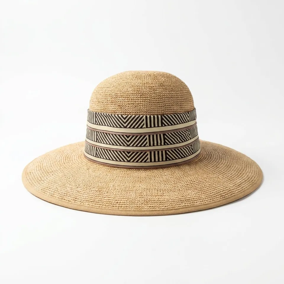samis-cloche-flapper-strohhut-natur-mit-seidentuch image 1