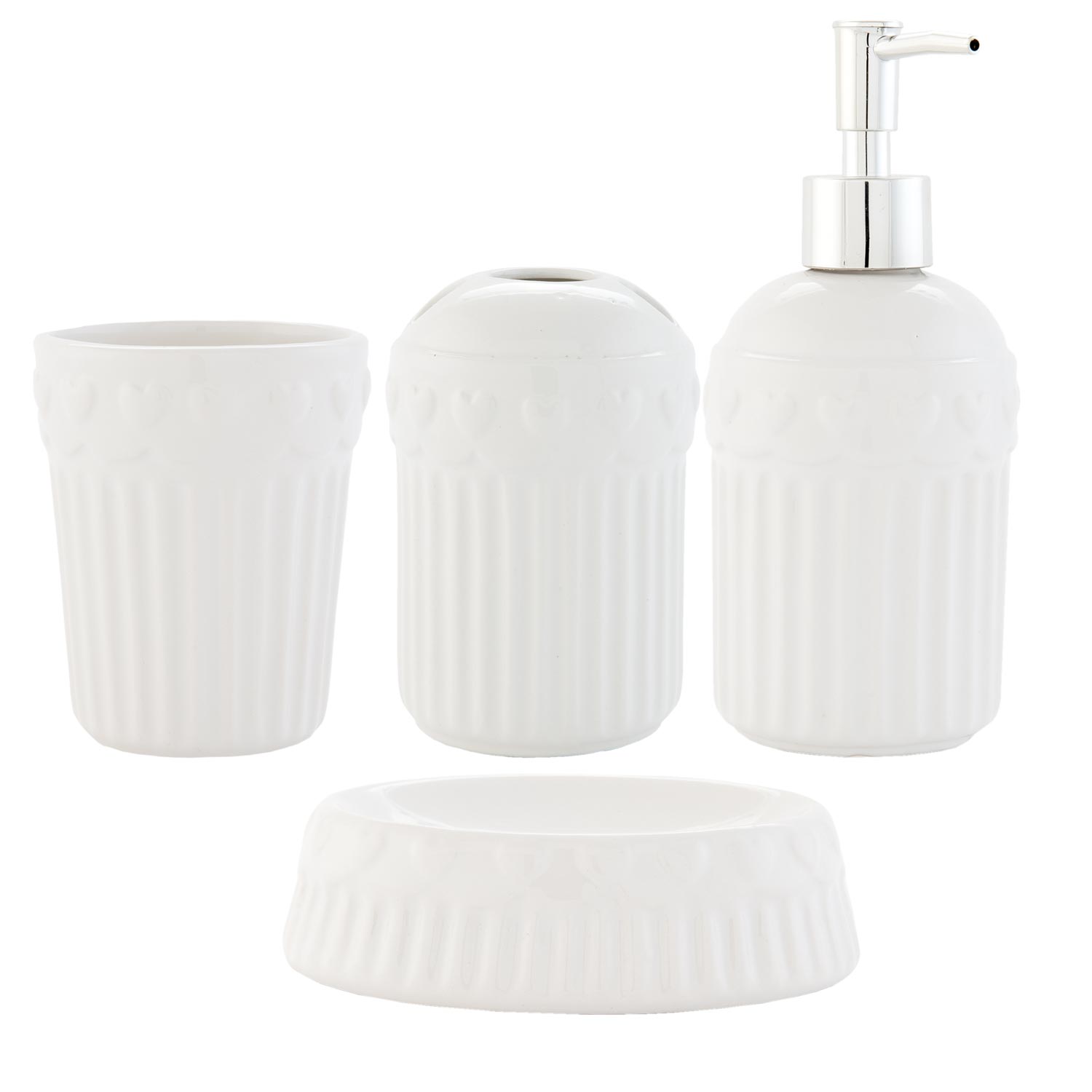 clayre-eef-badezimmer-set-keramik-wei-4-teilig-landhaus image 1