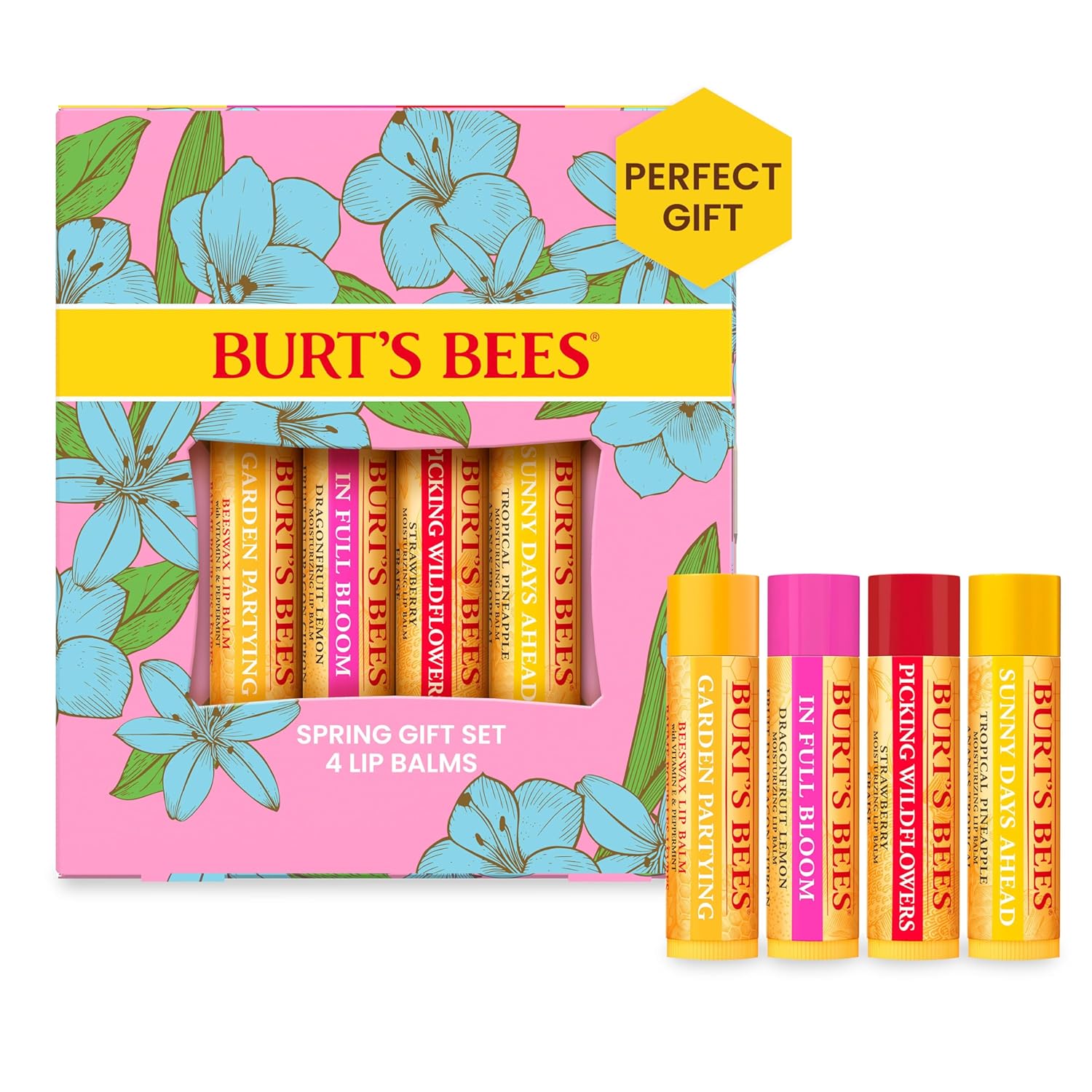 burt-s-bees-lippenbalsam-geschenkset-4-st-ck-bienenwachs image 1