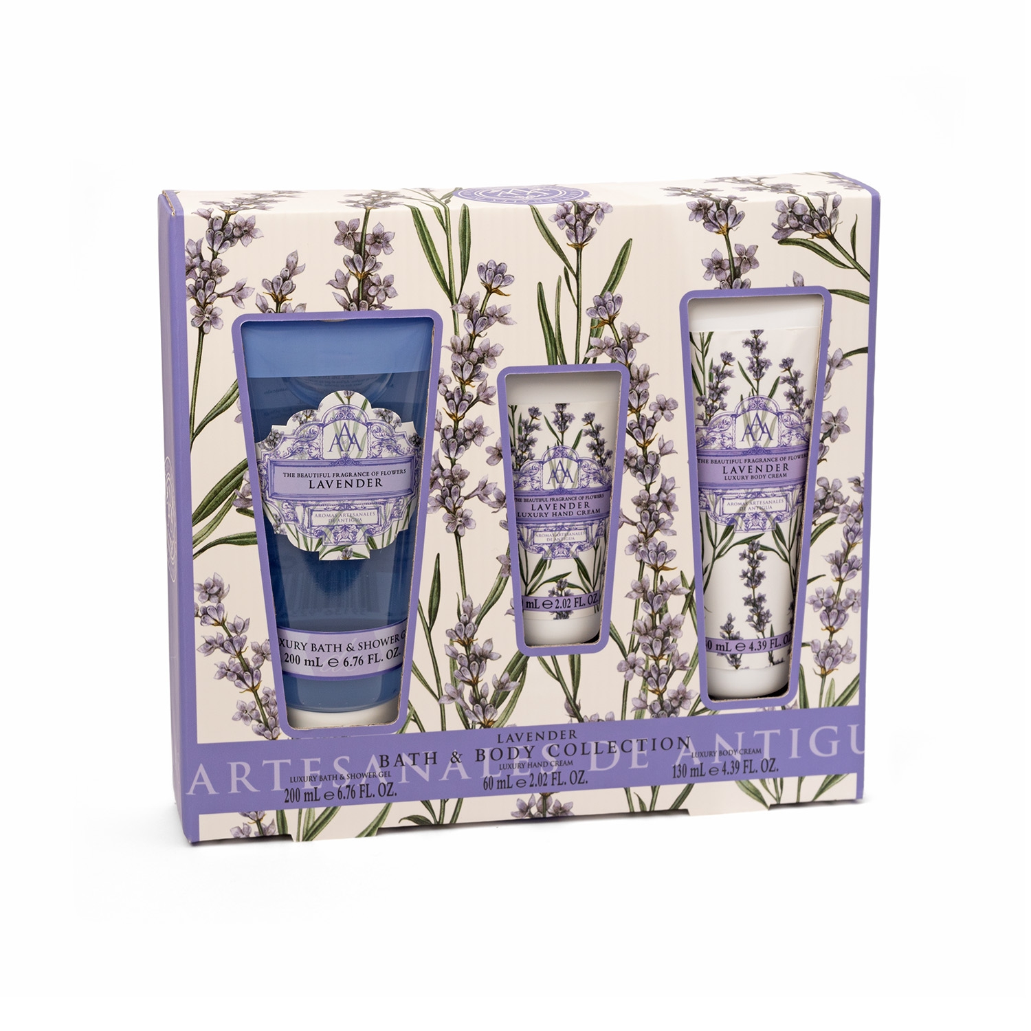 triple-aaa-geschenkset-lavendel-390-ml-duschgel-creme image 1