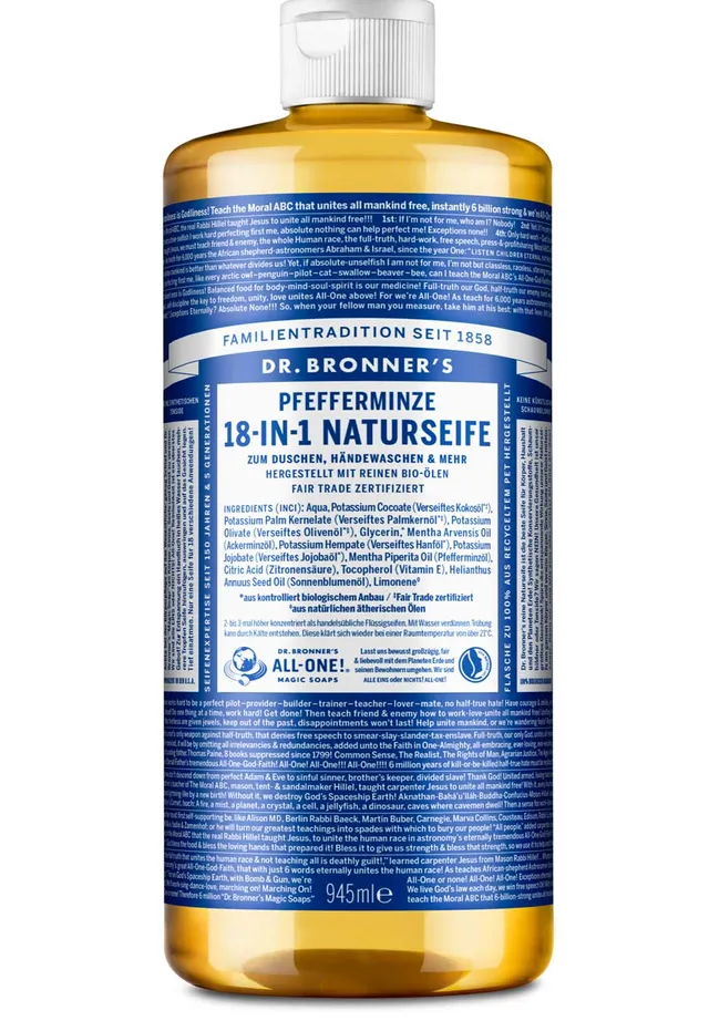 dr-bronner-s-pfefferminze-18-in-1-naturseife-945-ml image 1