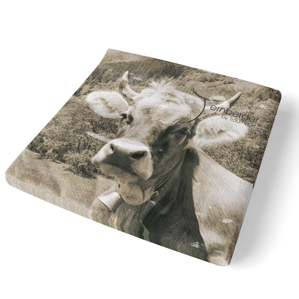 traumduft-servietten-kuh-berta-33x33-cm-20-st-ck image 2