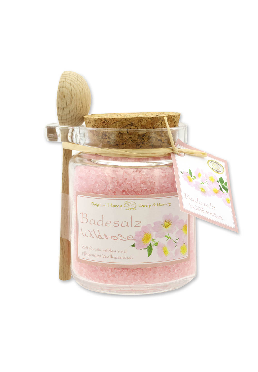 florex-badesalz-wildrose-bad-300-g-glas-schafmilch-holzl-ffel image 2