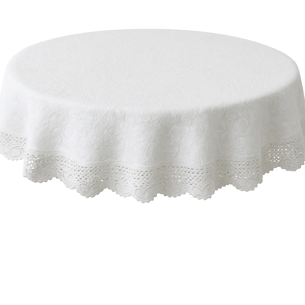 van-deurs-tischdecke-rund-90-cm-wei-baumwolle-landhaus image 2
