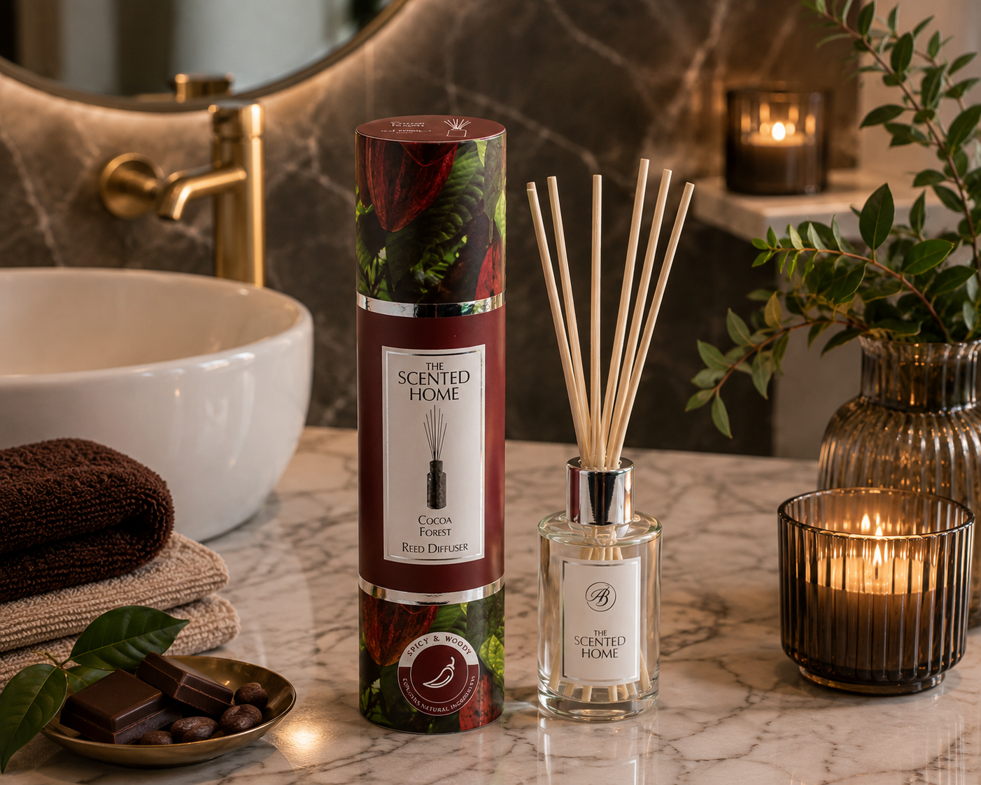 the-scented-home-cocoa-forest-raumduft-150-ml-mit-st-bchen image 3