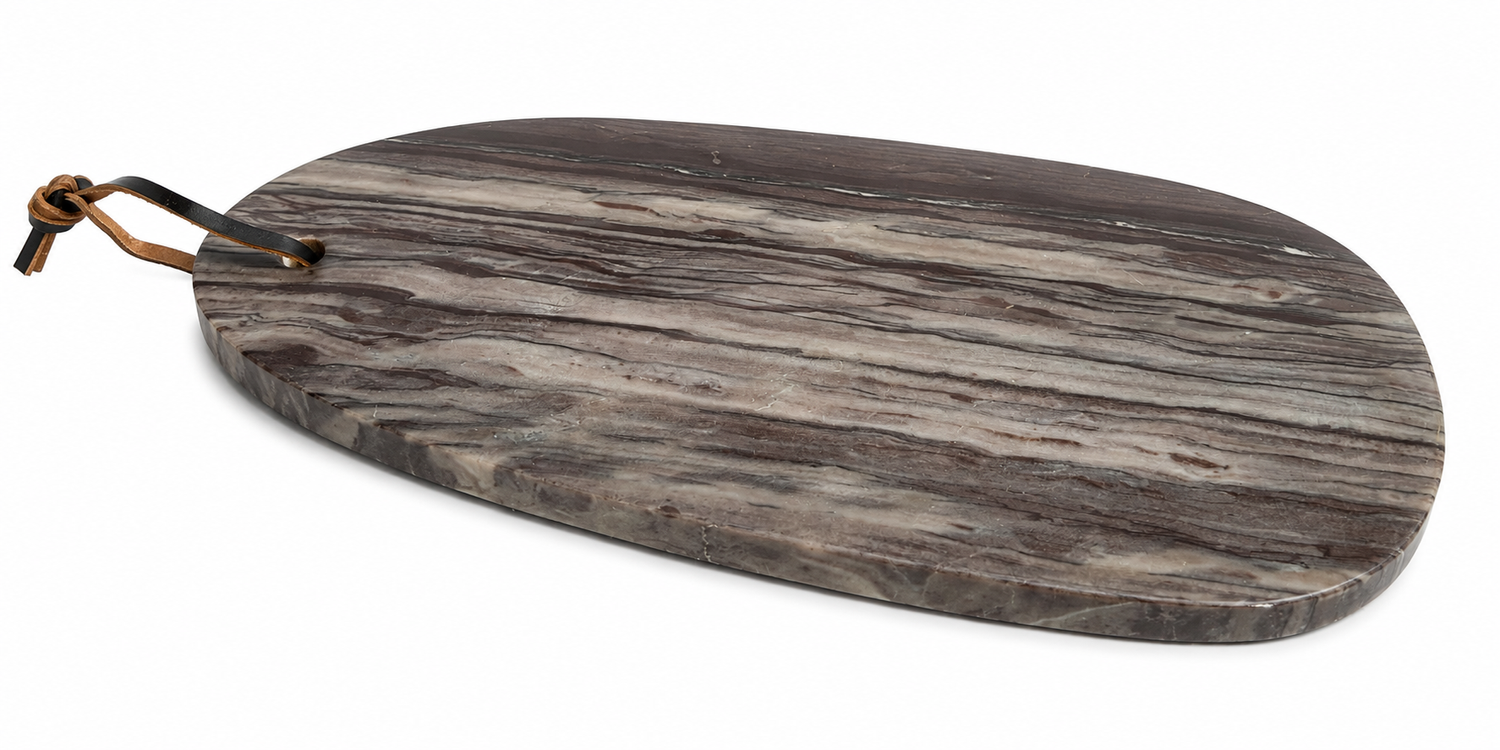 marmor-servierplatte-oval-30x15-cm-k-seplatte-grau-braun image 1