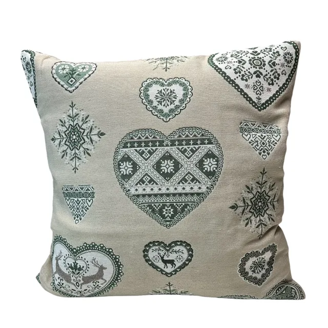 hossner-kissenh-lle-zermatt-dekokissen-beige-gr-n-40x40-cm image 1