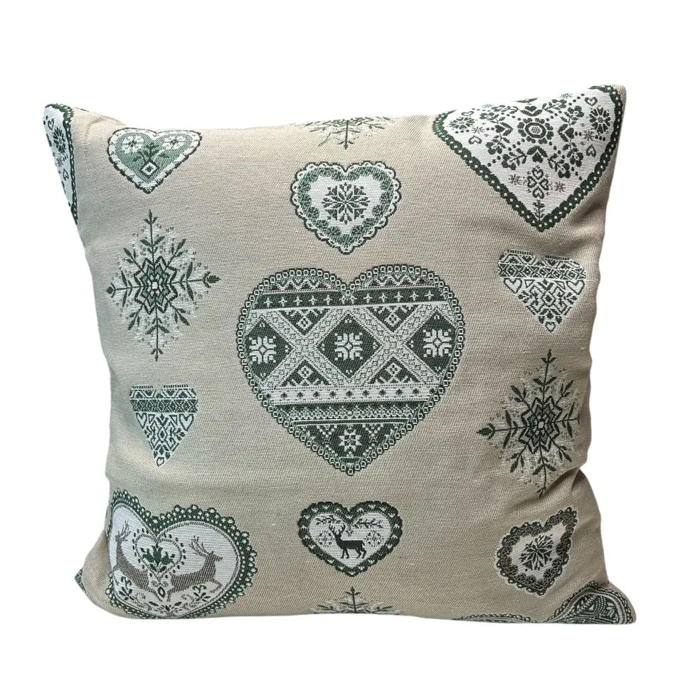 hossner-kissenh-lle-zermatt-dekokissen-beige-gr-n-40x40-cm image 1