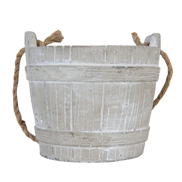 clayre-eef-blumentopf-stein-vintage-16x14-cm-kordel image 1