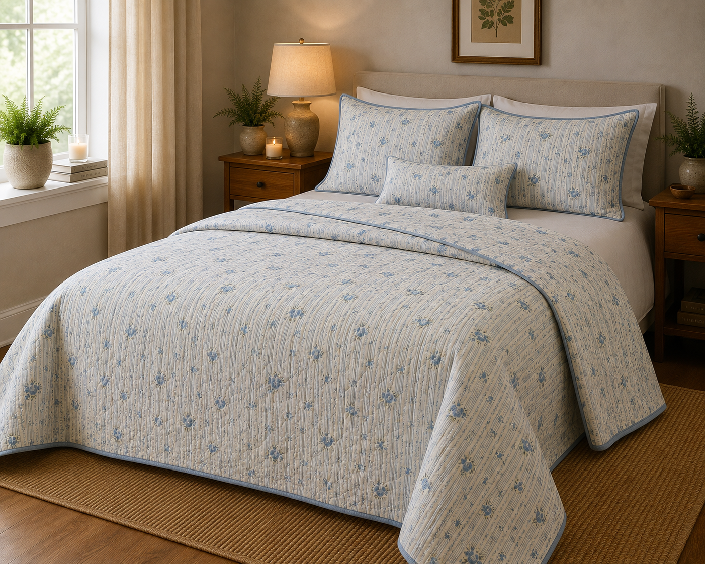 wohndecke-quilt-baumwolle-140x180-gesteppt image 2