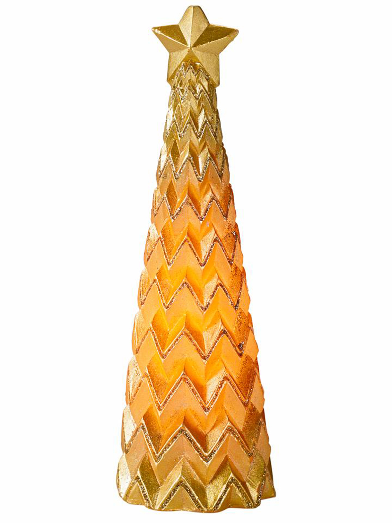 heine-home-led-dekobaum-echtwachs-weihnachtsbaum-gold-21-cm image 3