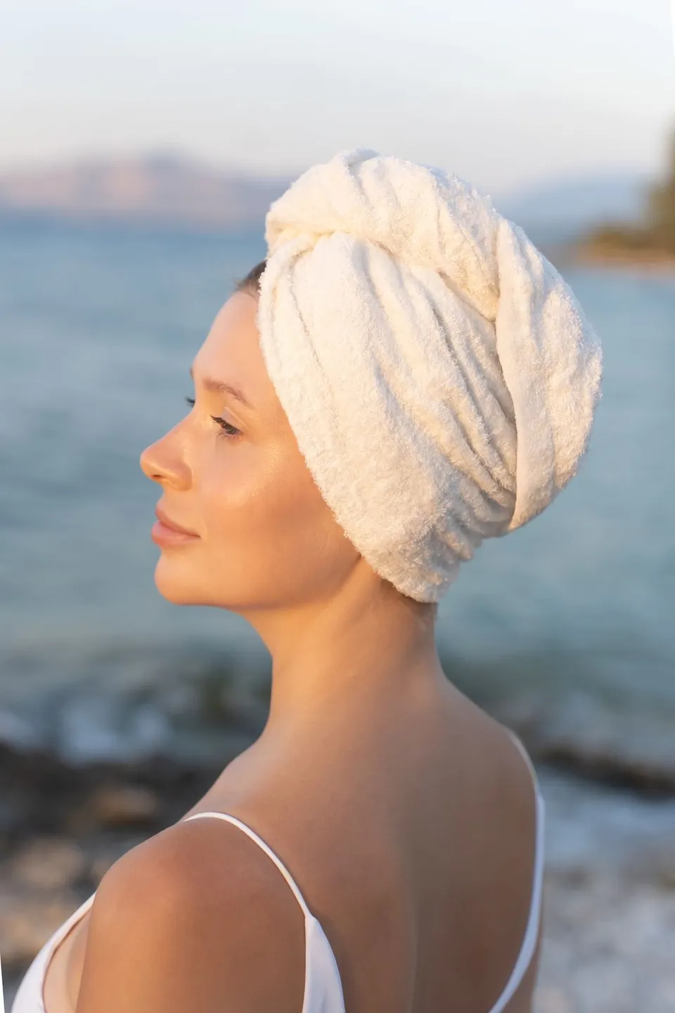 croll-denecke-haarturban-bambus-2er-set-cremewei-haarhandtuch image 1