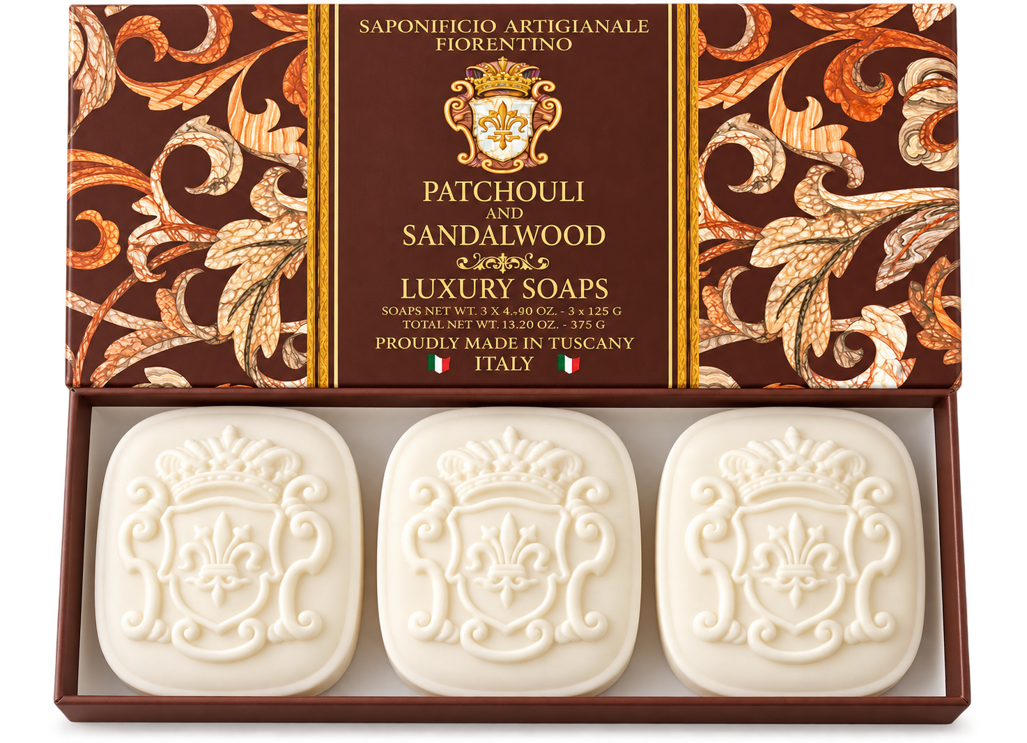 saponificio-fiorentino-seife-patchouli-3x125-g-duftseife image 1