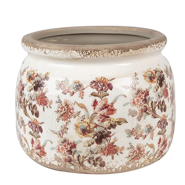 clayre-eef-blumentopf-keramik-beige-rosa-20-cm-landhausstil image 1