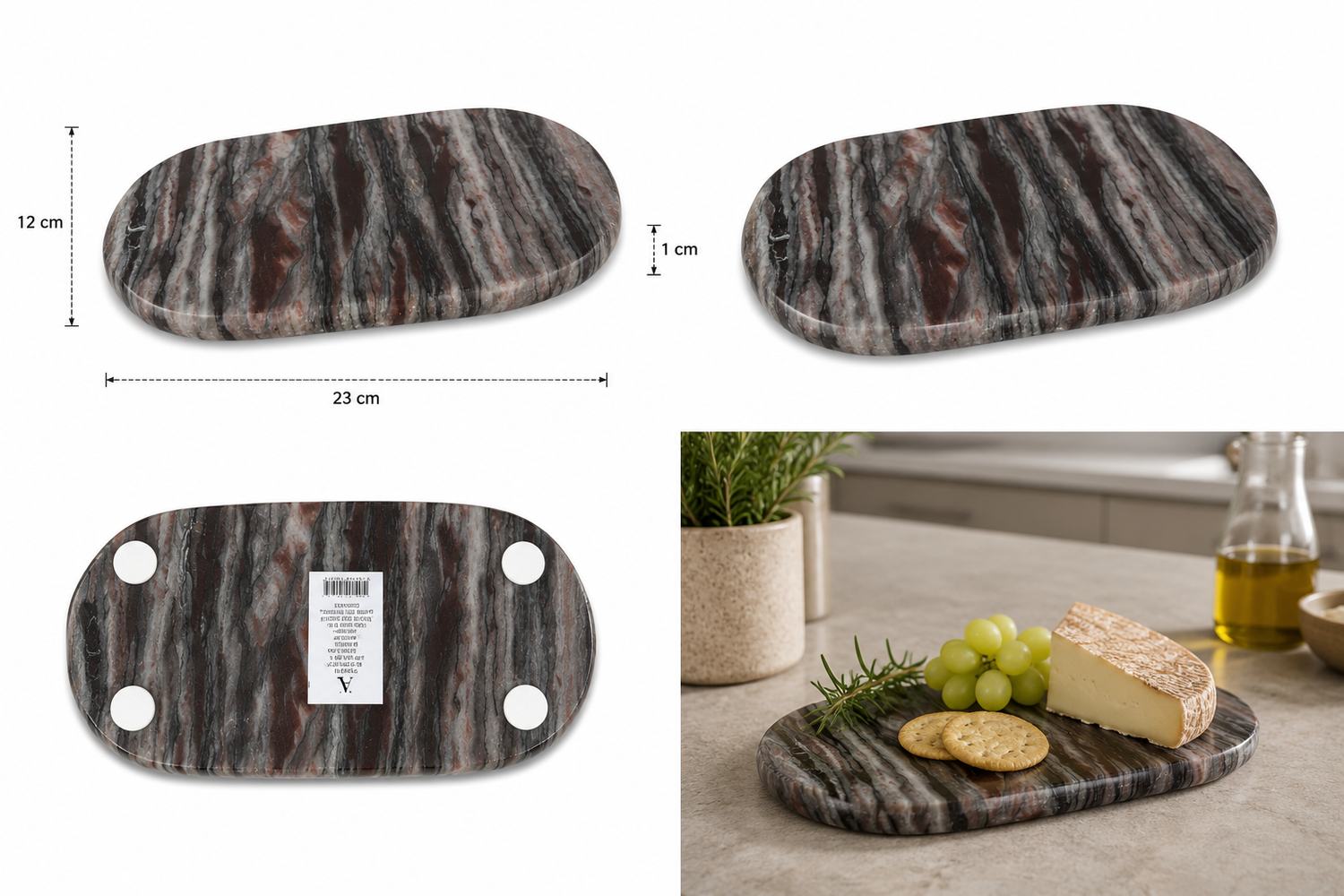 marmor-servierplatte-oval-23x12-cm-k-seplatte-naturmarmor-grau image 2