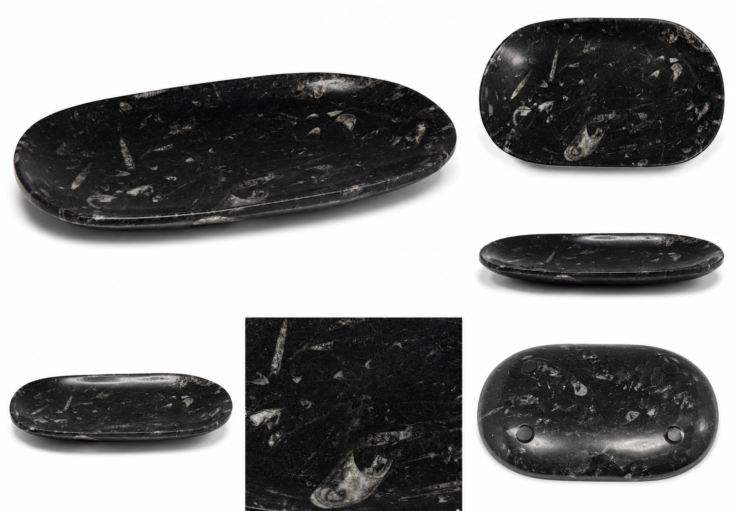 nesbel-orthoceras-dekoschale-fossilienstein-19x10-cm-schwarz image 1