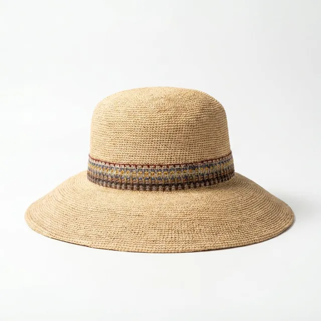 samis-flapper-cloche-strohhut-natur-one-size-mit-band image 1