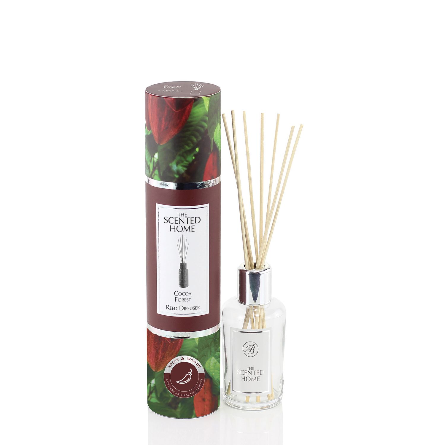 the-scented-home-cocoa-forest-raumduft-150-ml-mit-st-bchen image 1