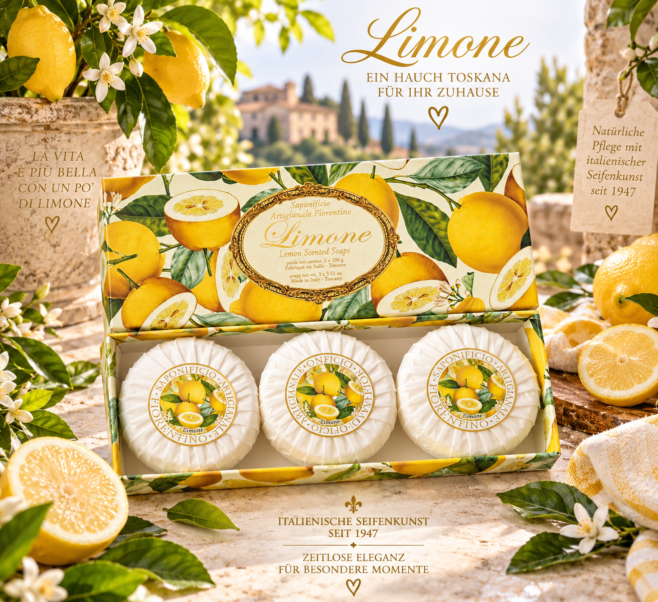 saponificio-fiorentino-limone-seifen-set-3x100g-zitrone image 2