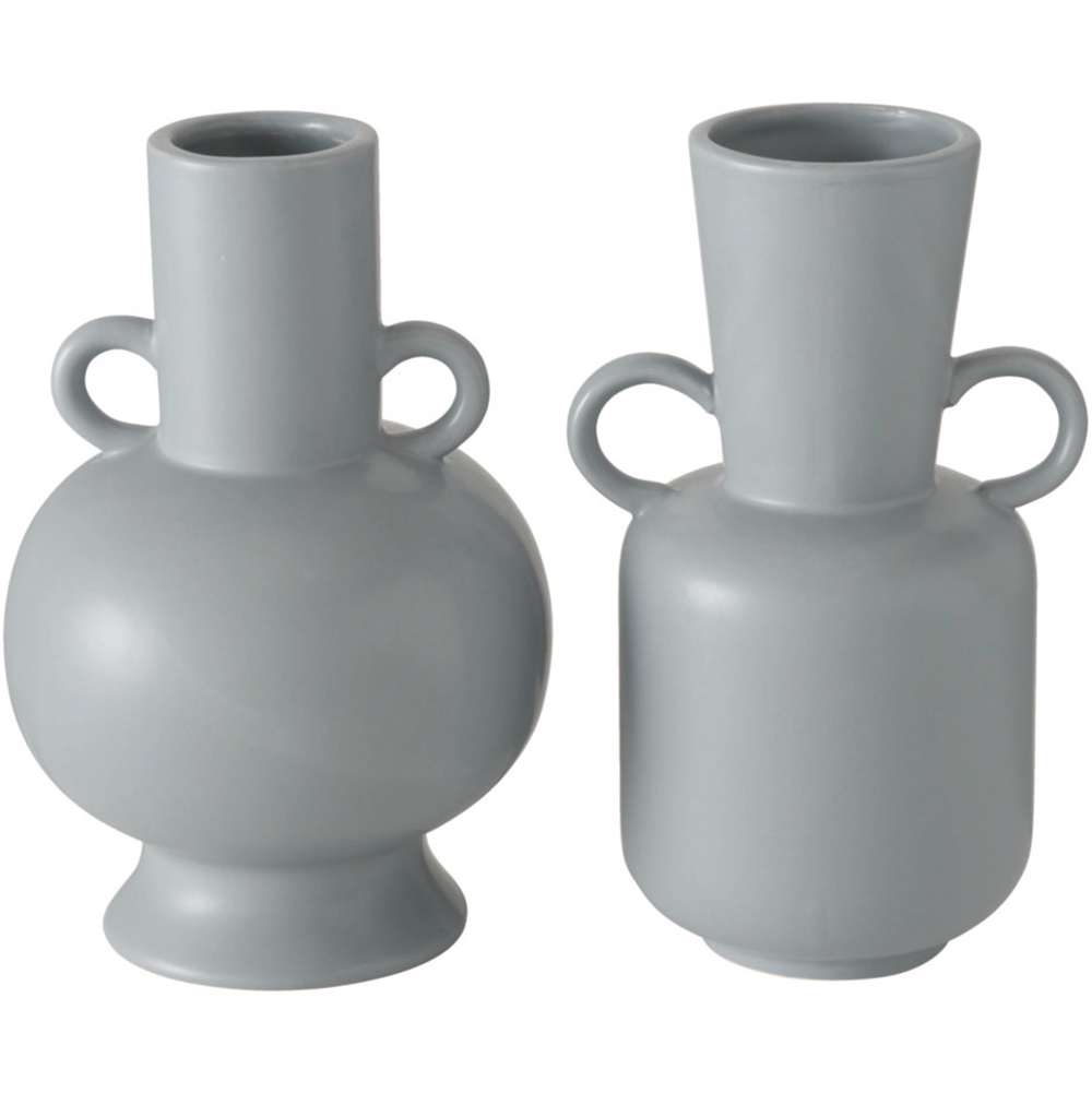 boltze-tischvase-danjin-steingut-grau-13x21-cm-2er-set-dekovase image 2