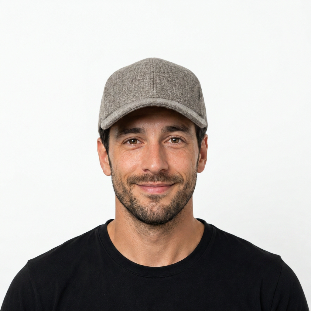 samis-basecaps-basecap-wollfilz-anthrazit-meliert image 2