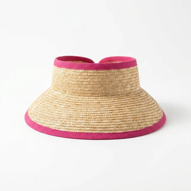 samis-visor-stroh-visor-naturstroh-natur-pink-one-size image 1