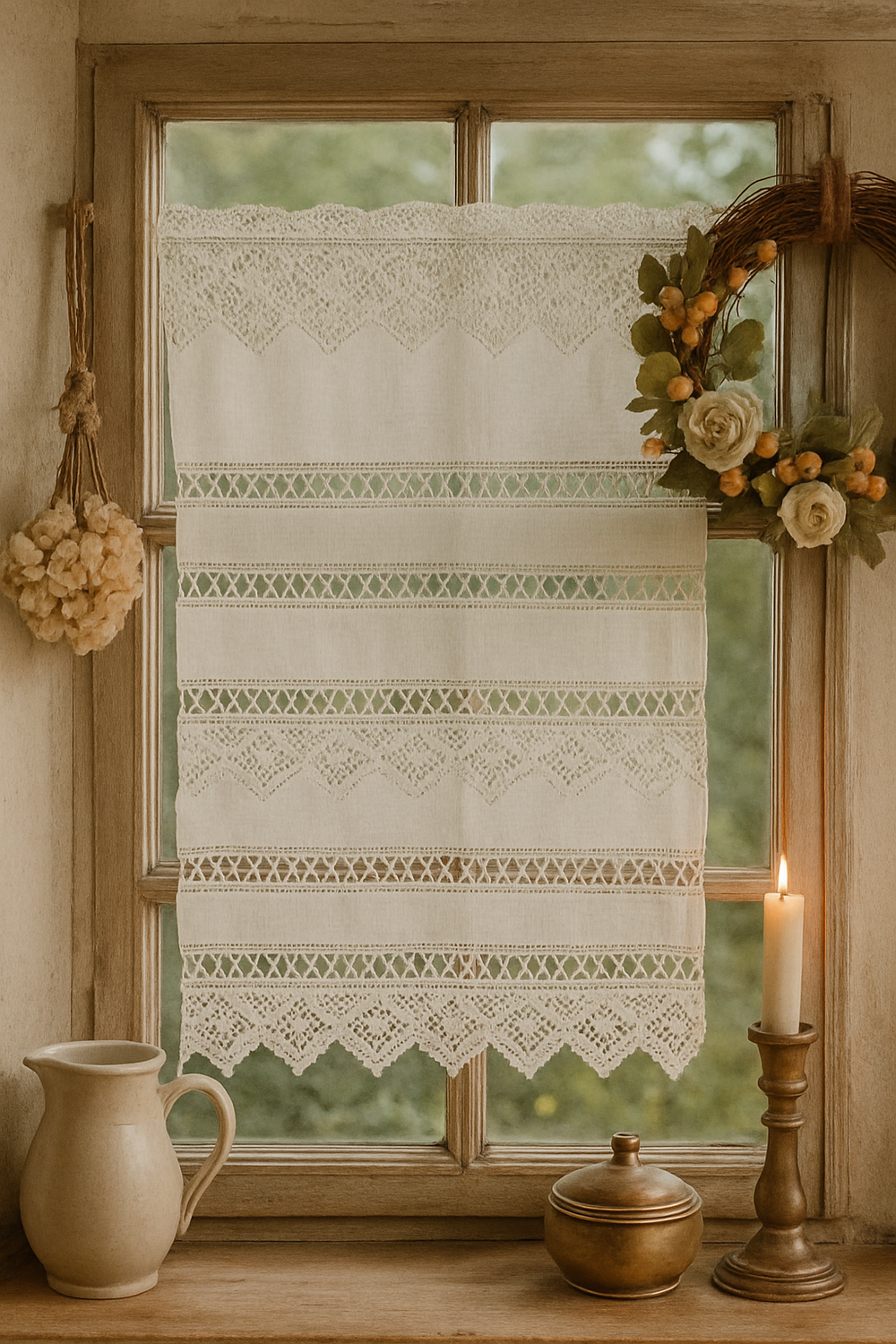 fenstervorhang-baumwolle-h-kelspitze-40x70-cm-wei-vintage image 2