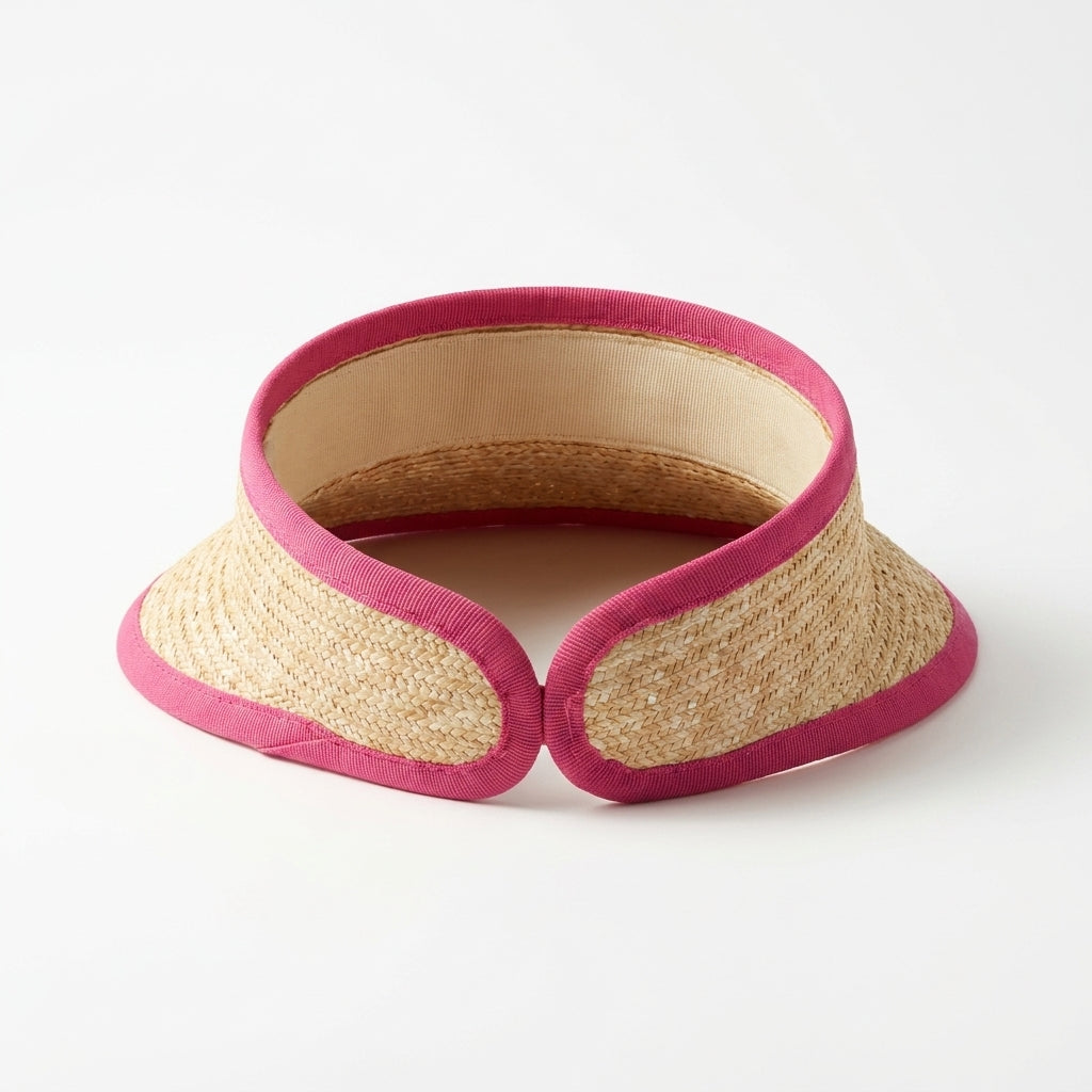 samis-visor-stroh-visor-naturstroh-natur-pink-one-size image 3