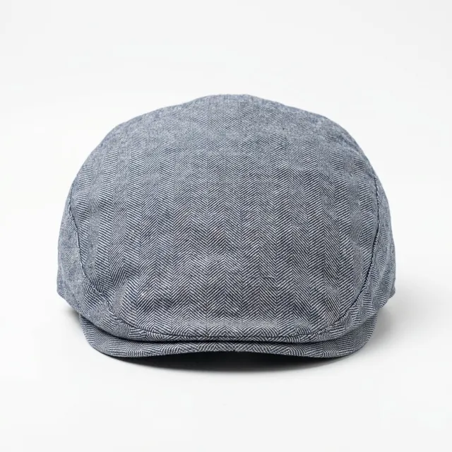 samis-flatcaps-flatcap-anthrazit-meliert-leinen-sommer image 1