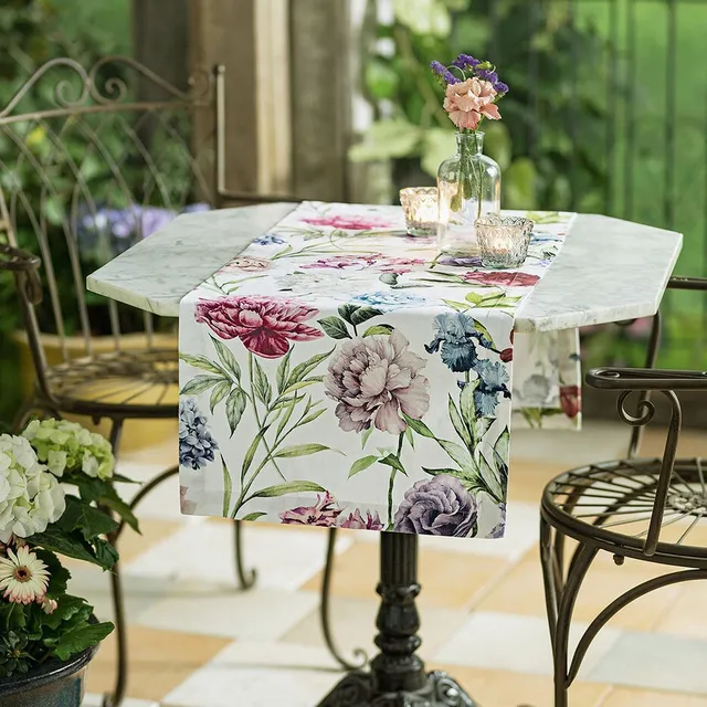 tischl-ufer-blumenmuster-wei-40x140-cm-baumwolle-tischdecke image 1
